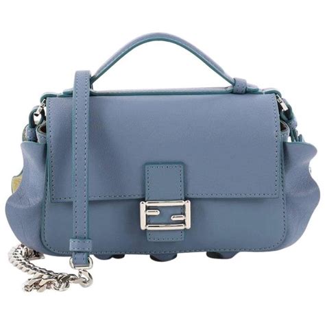 fendi baguette wave satchel ruffle camellia blue|fendi bag.